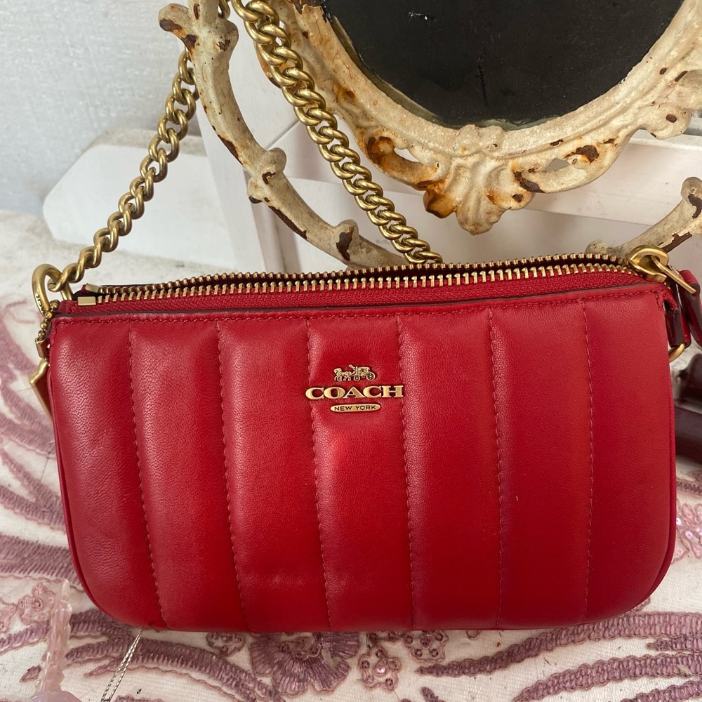 Red Authentic Coach Clutch Purse